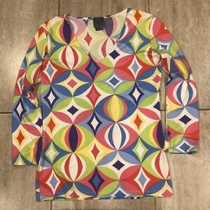 Melly M top geometric knit XS